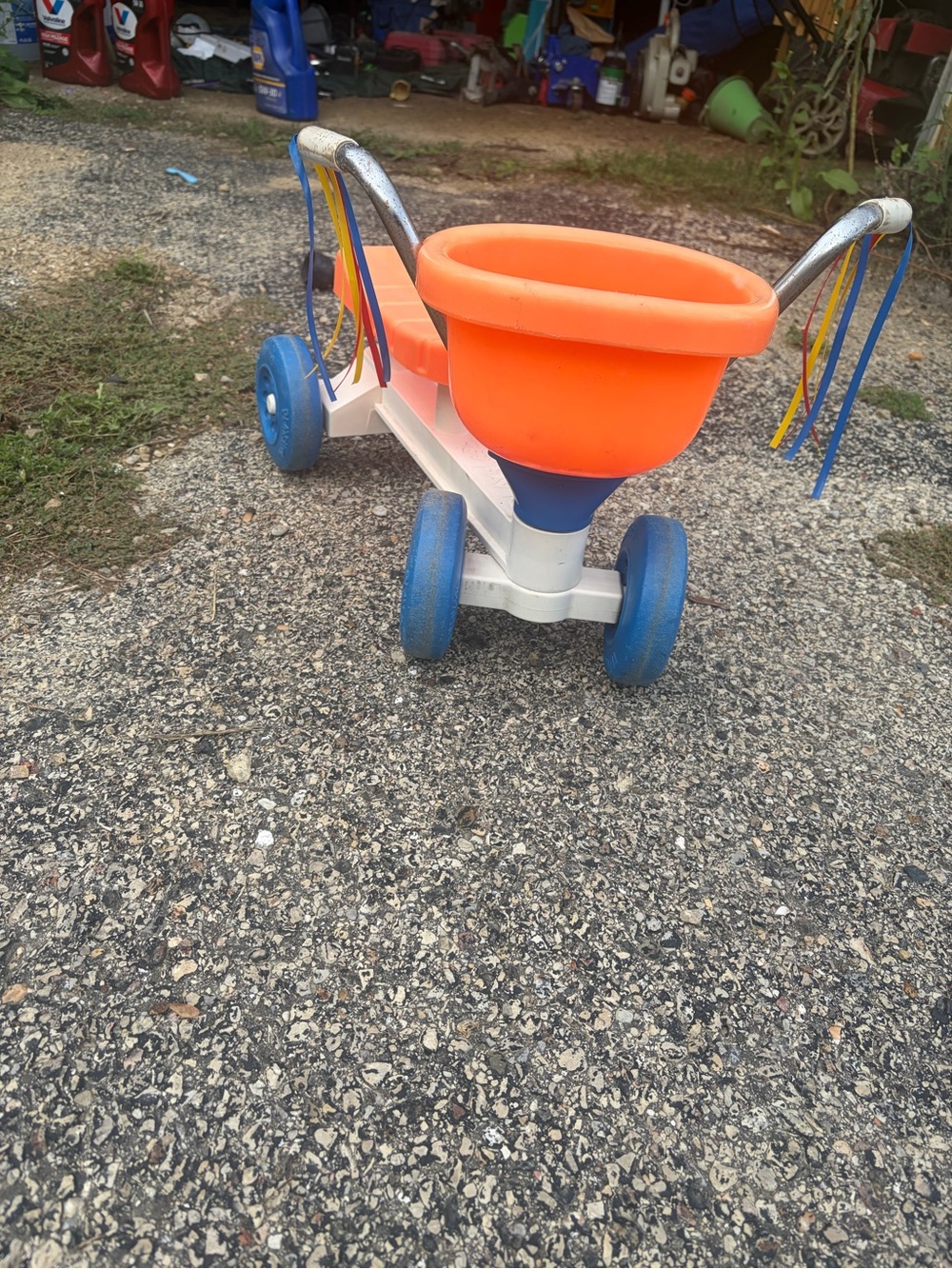 Bright Orange and Blue Kids Ride-On Trike